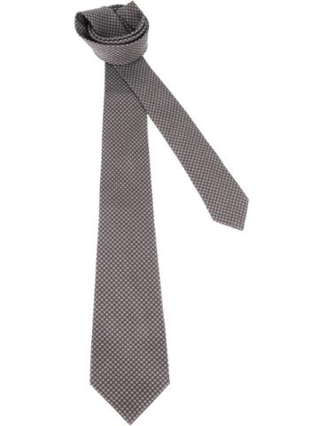 Kiton Checked Tie - Grey