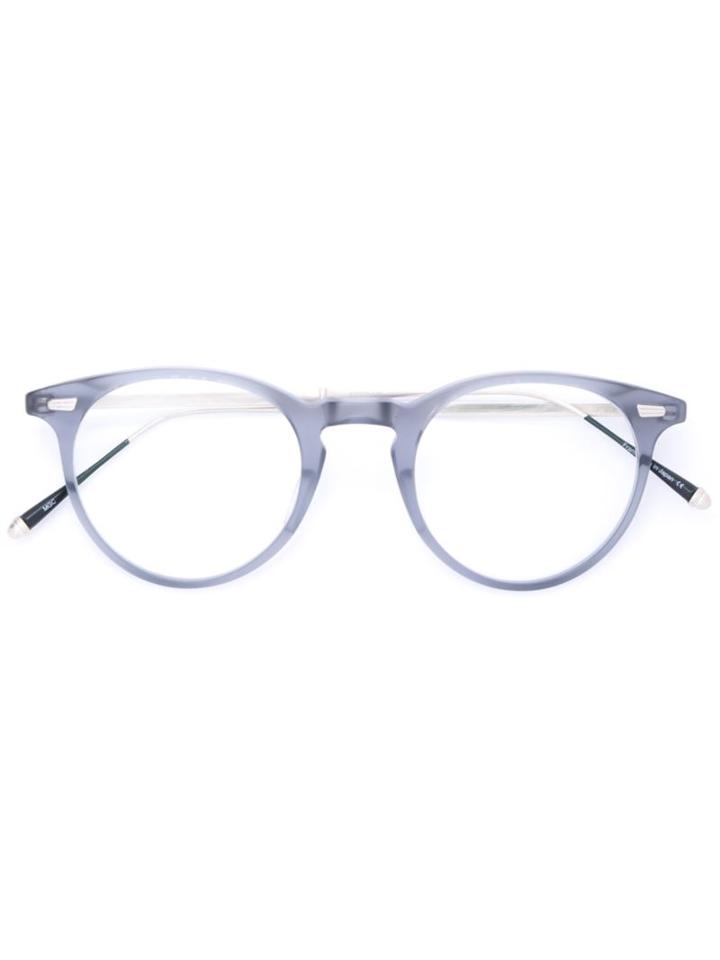 Matsuda Round Frame Glasses, Grey, Acetate/titanium