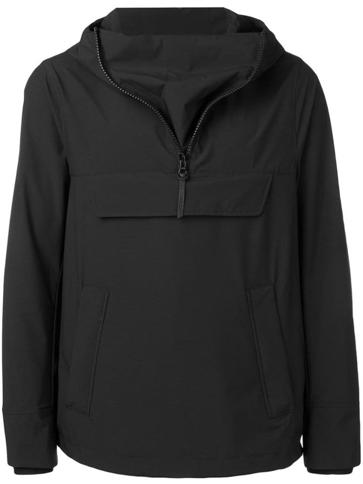 Woolrich Hooded Windbreaker - Black
