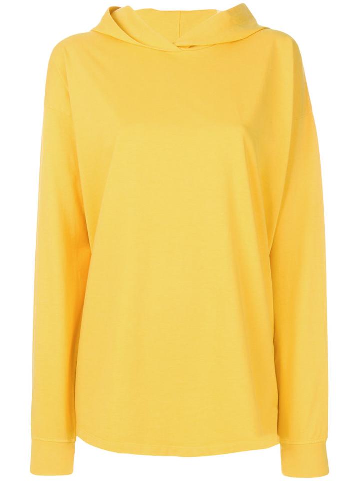 Mm6 Maison Margiela - Hooded Sweatshirt - Women - Cotton - Xs, Yellow/orange, Cotton