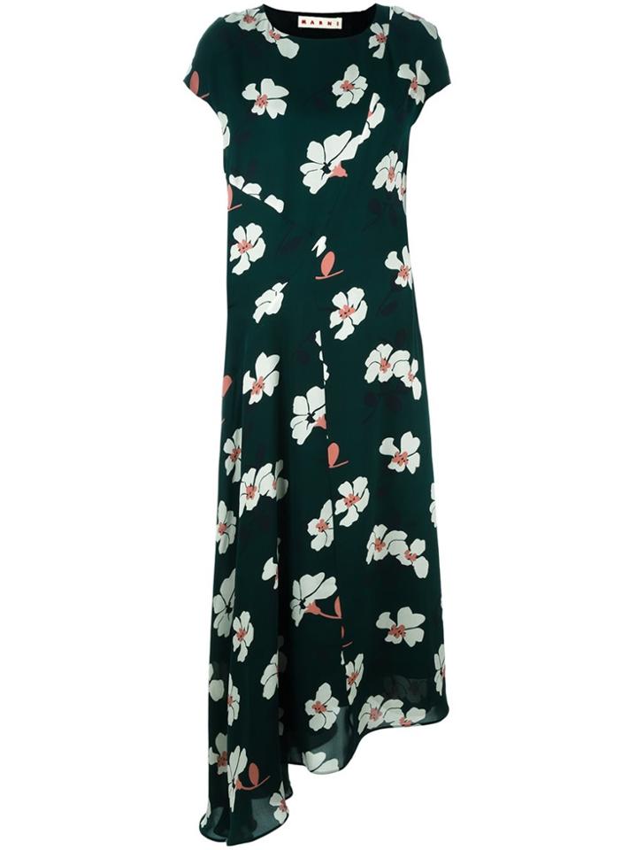 Marni 'forest Night' Dress - Green