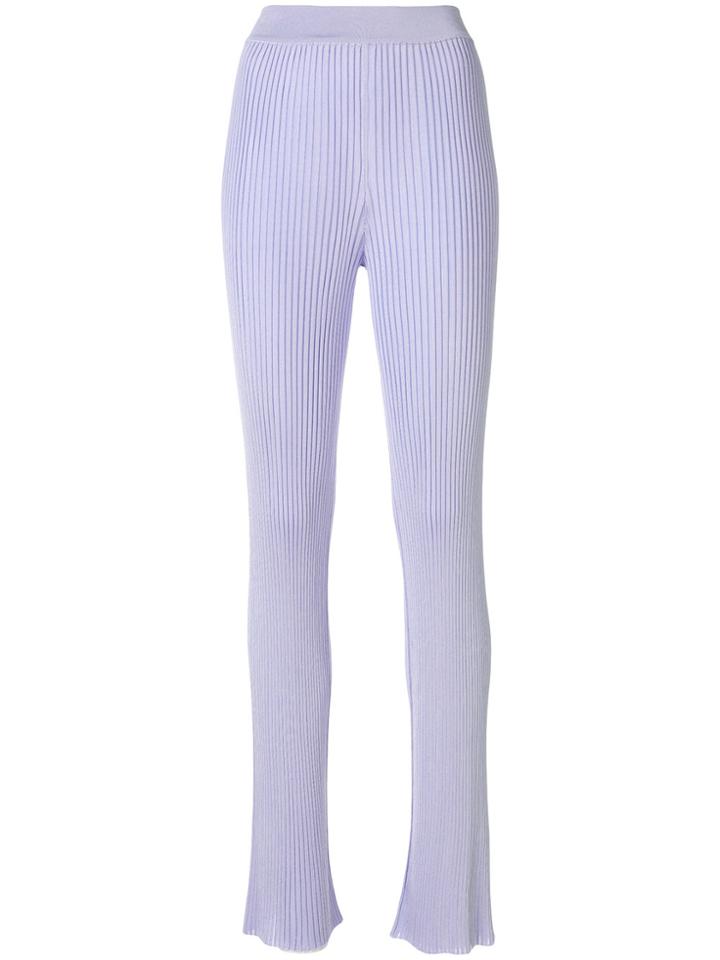 Emilio Pucci Ribbed Knit Trousers - Pink & Purple
