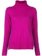 Sacai Side Slit Turtelneck Sweater - Pink