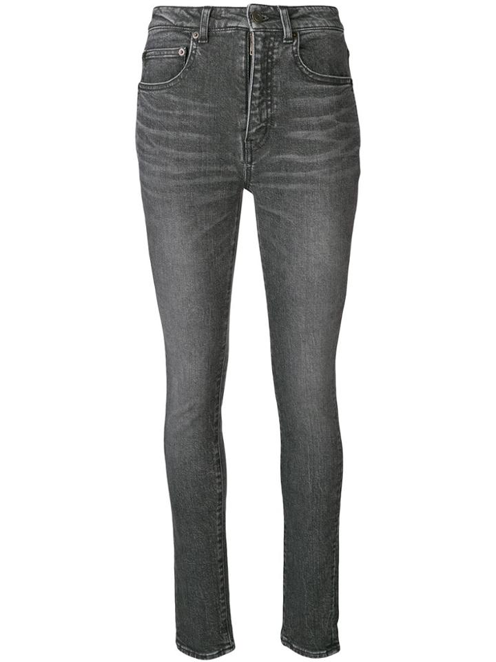 Saint Laurent High-rise Skinny Jeans - Grey