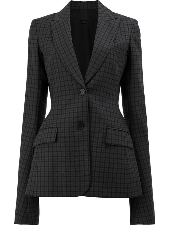 Vera Wang Checked Blazer - Grey