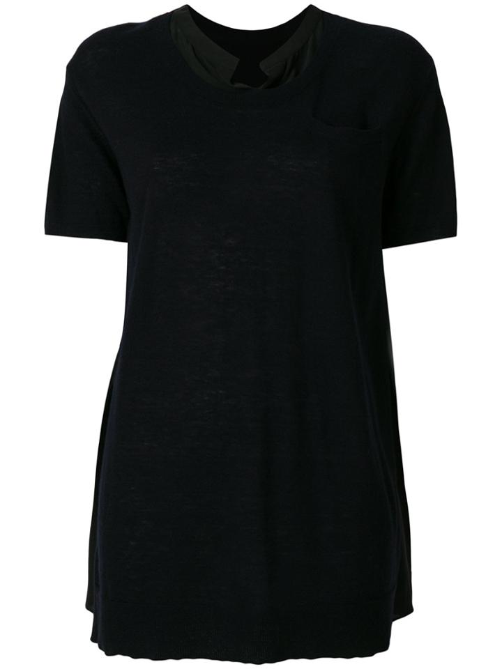 N.peal Layered Sweater - Blue