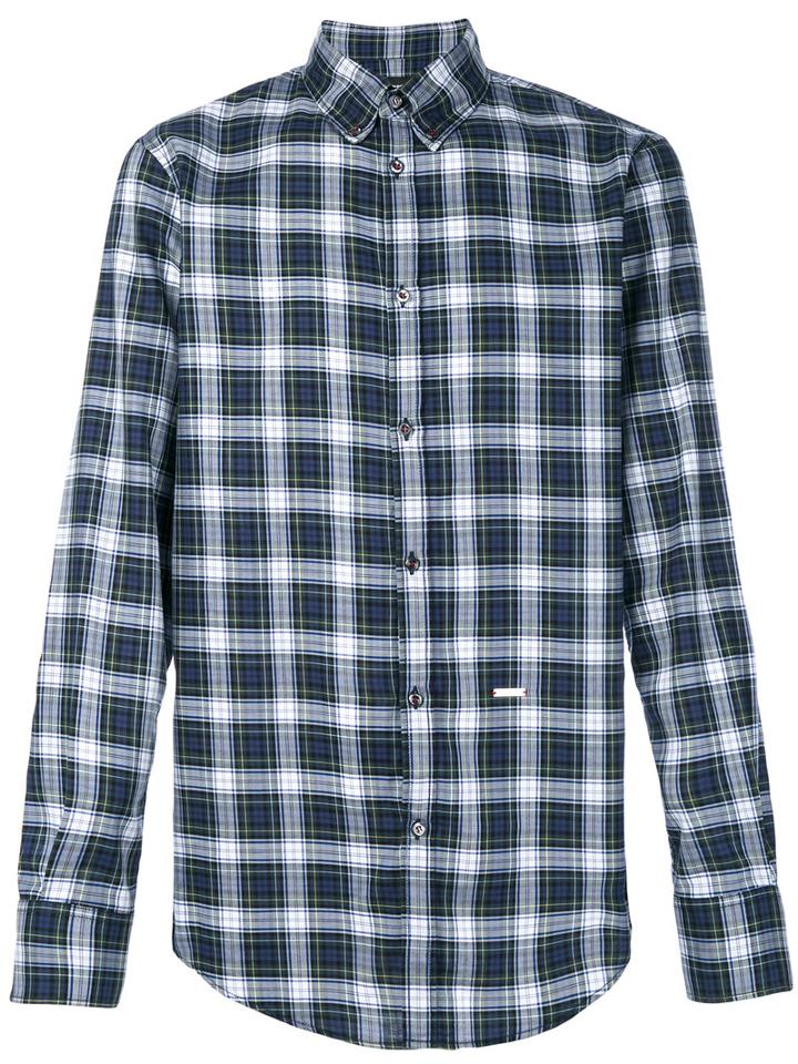 Dsquared2 - Checked Shirt - Men - Cotton - 48, Blue, Cotton