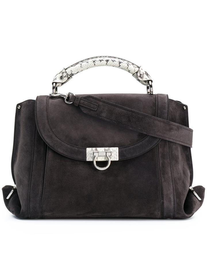 Salvatore Ferragamo - Large Sofia Tote - Women - Calf Suede - One Size, Brown, Calf Suede