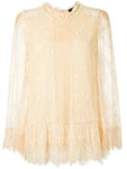 Talie Nk Lace Blouse, Women's, Size: 36, Yellow/orange, Polyester/viscose