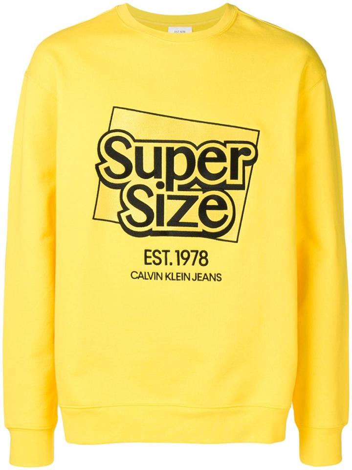 Calvin Klein Jeans Est. 1978 Super Size Sweatshirt - Yellow