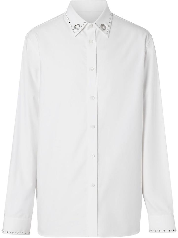 Burberry Stud Detail Oxford Shirt - White