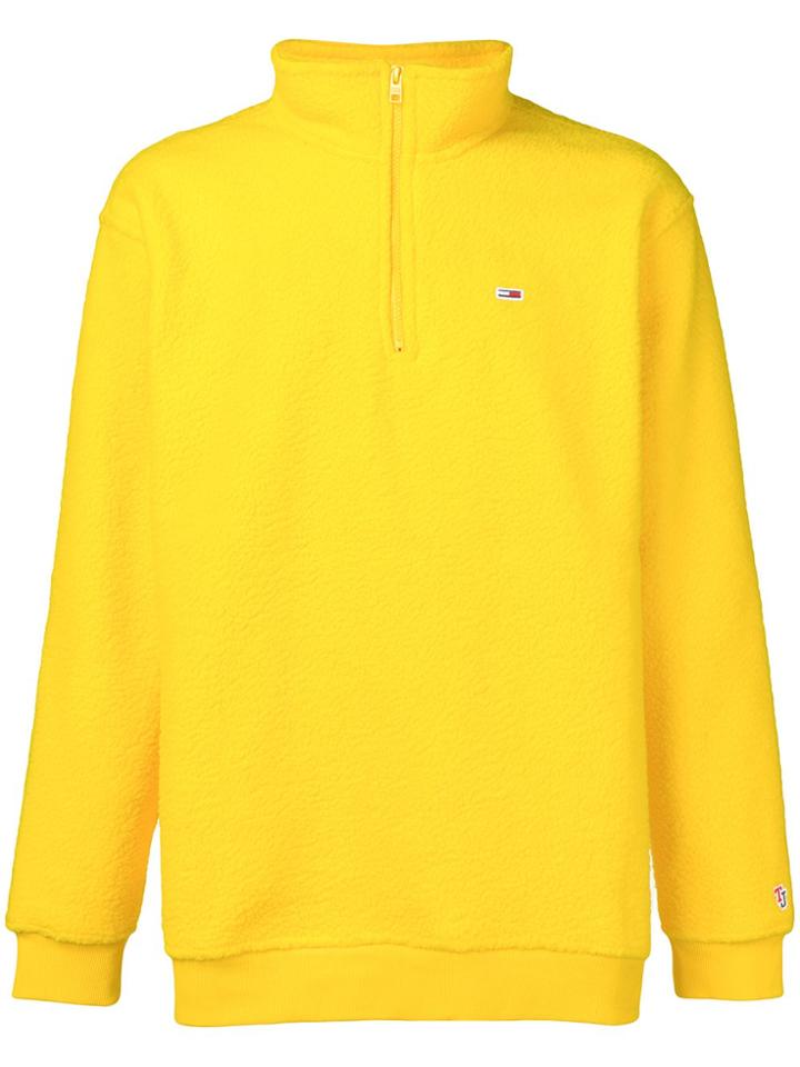 Tommy Jeans Tjm Tommy Classic Quarter Zip Fleece Sweatshirt - Yellow &