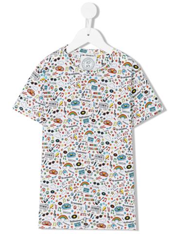 10x10 An Italian Theory Kids - Mix Print T-shirt - Kids - Cotton - 4 Yrs, White