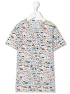 10x10 An Italian Theory Kids - Mix Print T-shirt - Kids - Cotton - 4 Yrs, White