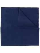 Altea Chevron Knit Textured Scarf - Blue
