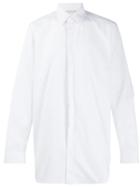 Bottega Veneta Elbow Patch Ribbed Sleeve Shirt - White