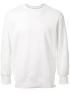 Cityshop Side Zip Detail Cuffed Sweatshirt, Men's, Size: M, White, Nylon/polyurethane/tencel