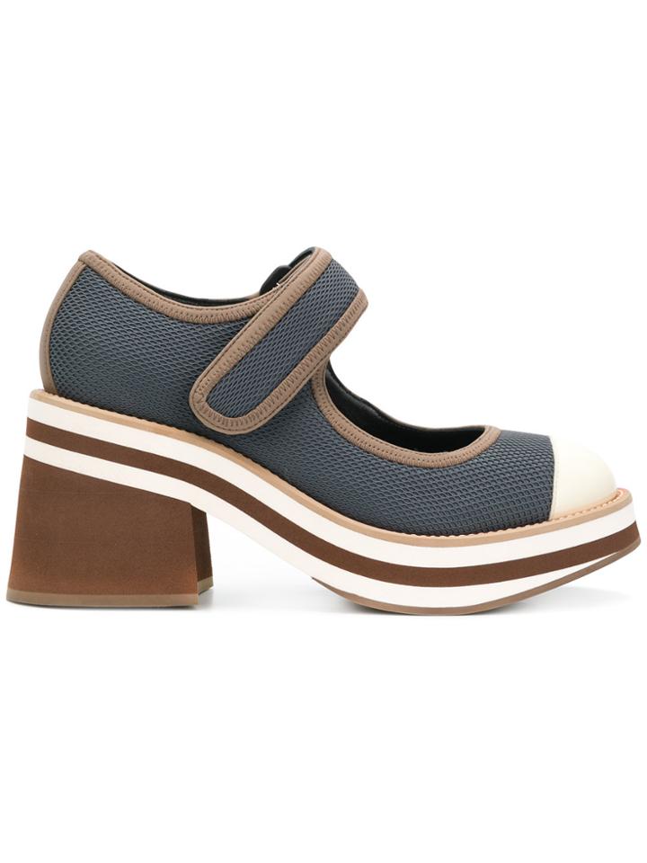 Marni Contrast Heel Pumps - Blue