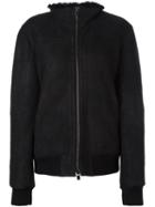 Drome High Neck Zipped Jacket, Men's, Size: Large, Black, Lamb Skin/polyamide/spandex/elastane/polyacrylic