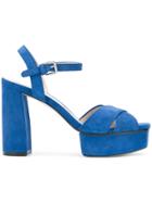 Stuart Weitzman Crossover Strap Sandals - Blue