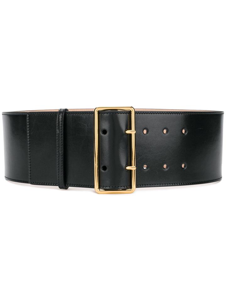 Alexander Mcqueen Double Fastening Belt - Black