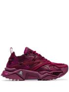 Calvin Klein 205w39nyc Plum Strike 205 Low-top Leather Sneakers - Pink