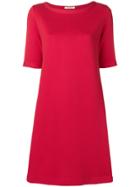 Charlott Half Sleeve Shift Dress - Red