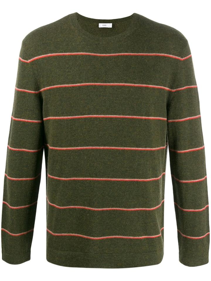 Closed Striped Jumper - Green