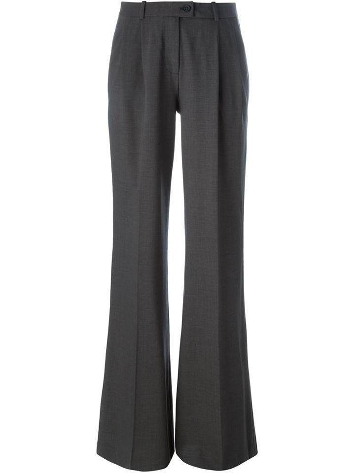 Michael Michael Kors Flared Trousers, Women's, Size: 2, Grey, Spandex/elastane/wool