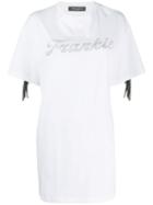 Frankie Morello Fringe Detail T-shirt - White
