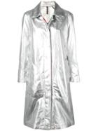 Santoni Metallic Trench Coat - Silver