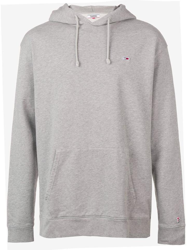 Tommy Jeans Logo Patch Hoodie - Grey
