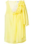 Ainea Ruffle Appliqué Top - Yellow & Orange