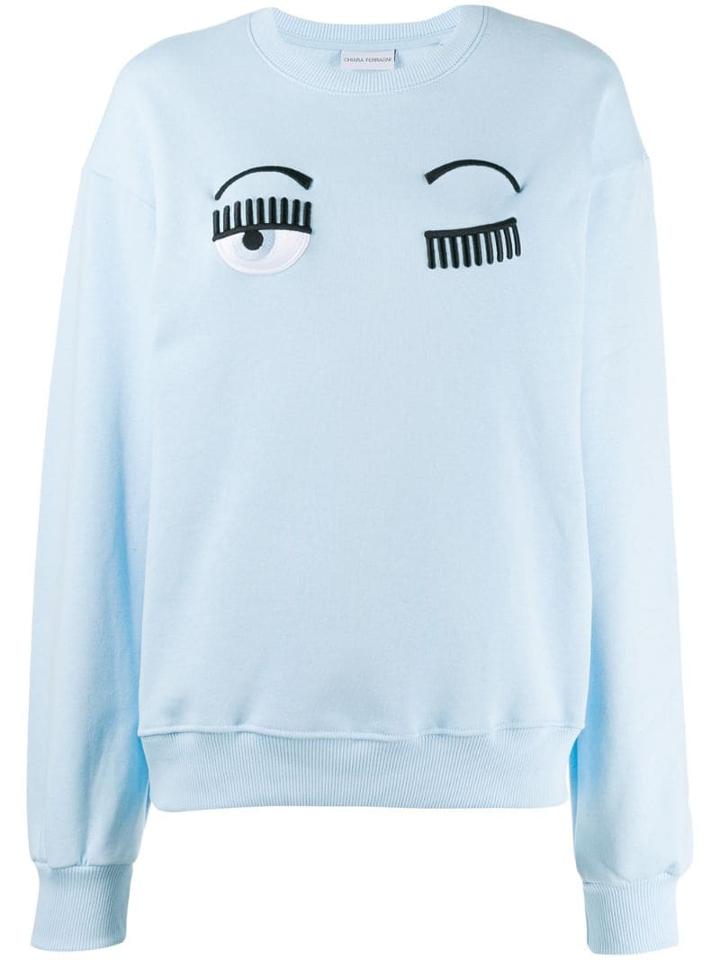 Chiara Ferragni Eye Appliqué Sweatshirt - Blue