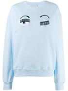 Chiara Ferragni Eye Appliqué Sweatshirt - Blue