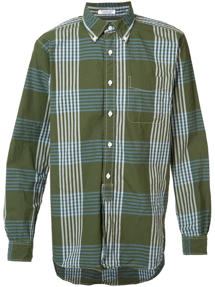 Engineered Garments Checked Shirt, Men's, Size: Small, Green, Cotton