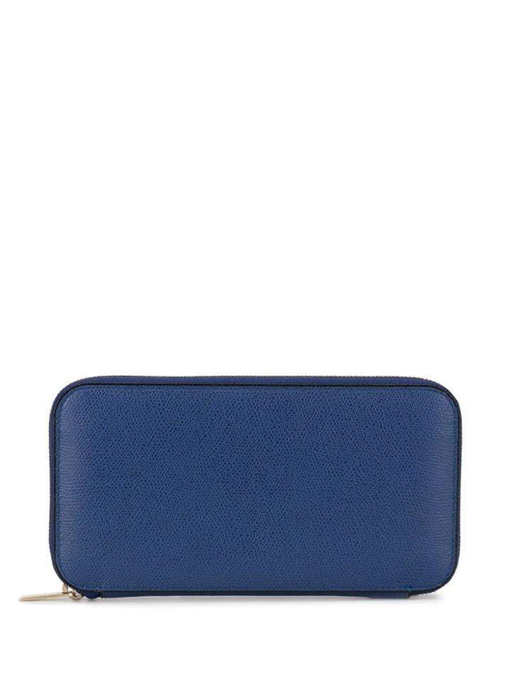 Valextra All Around Zip Wallet - Blue