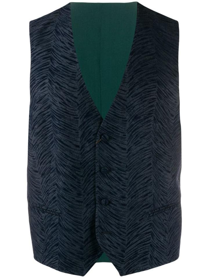 Etro All-over Print Waistcoat - Blue