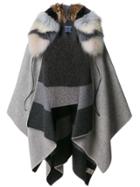 Woolrich Reversible Blanket Cape - Grey