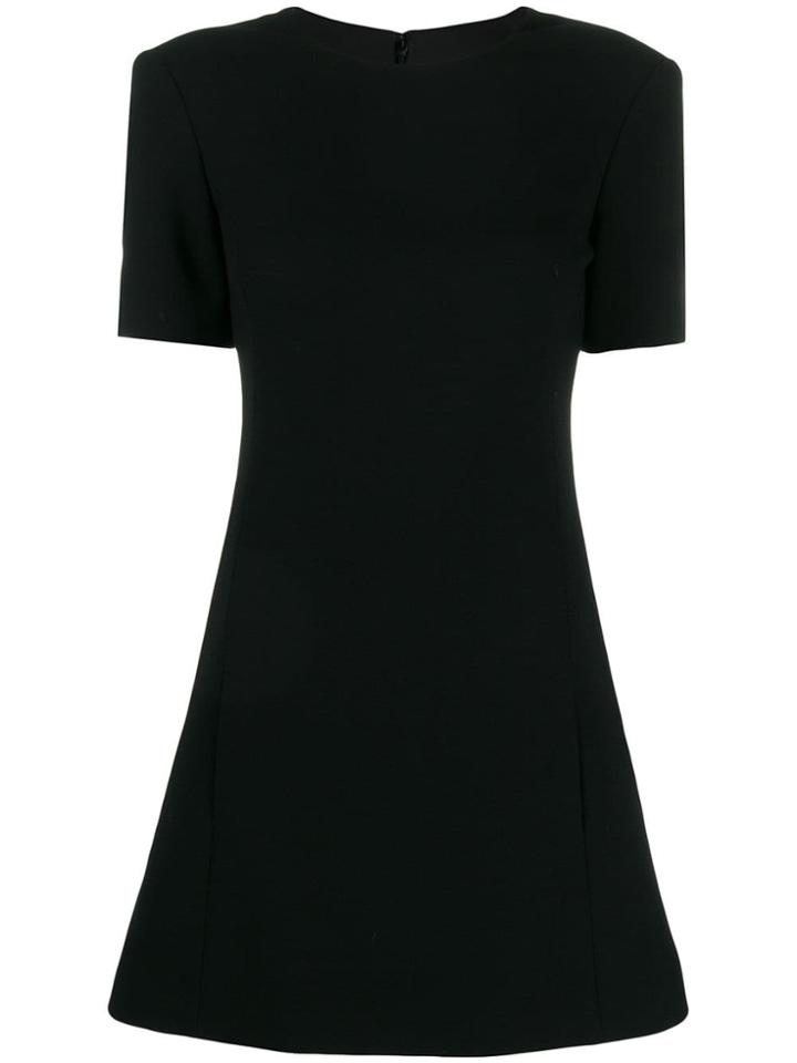 Saint Laurent Flared Mini Dress - Black