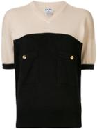 Chanel Pre-owned Cc Button Knitted Top - Black