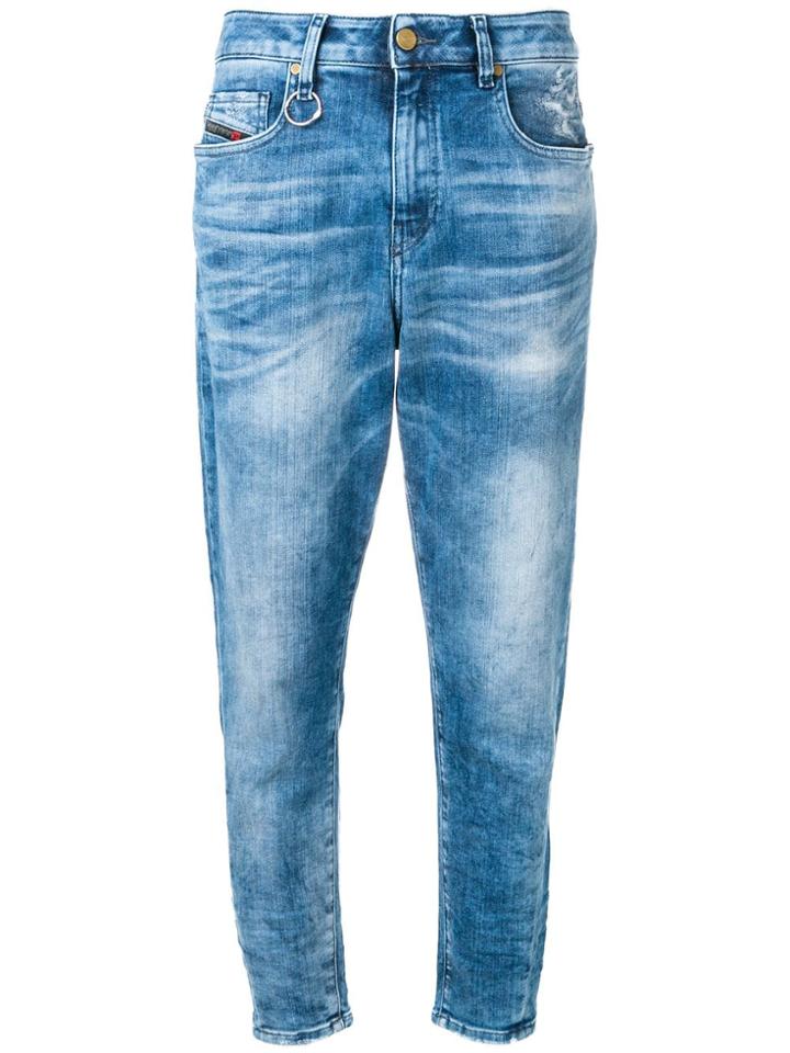 Diesel Cropped Boyfriend Jeans - Blue