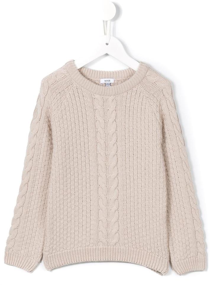 Knot 'braid' Sweater, Girl's, Size: 8 Yrs, Nude/neutrals
