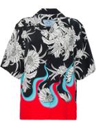 Prada Pongé Hawaiian Shirt - Black