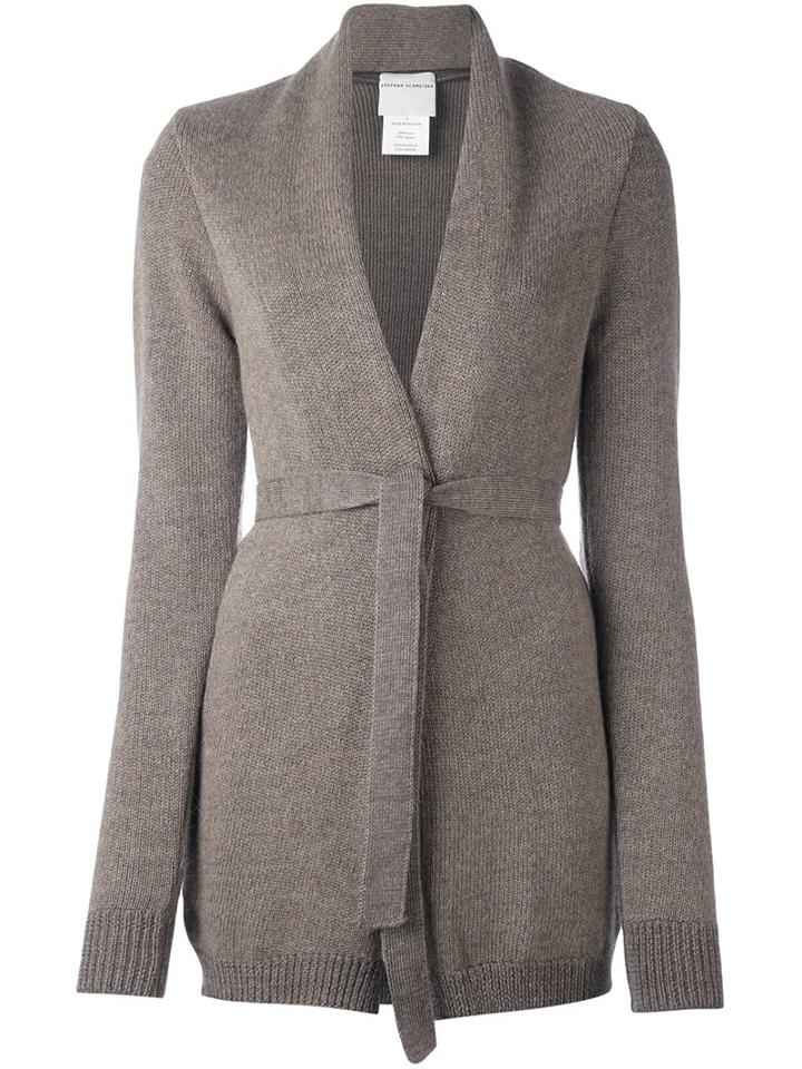 Stephan Schneider Belted Cardigan, Women's, Size: Large, Nude/neutrals, Wool/alpaca