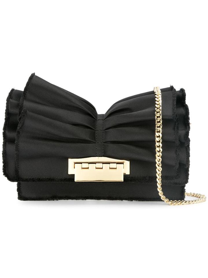 Zac Zac Posen Earthette Ruffle Clutch Bag - Black