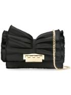 Zac Zac Posen Earthette Ruffle Clutch Bag - Black
