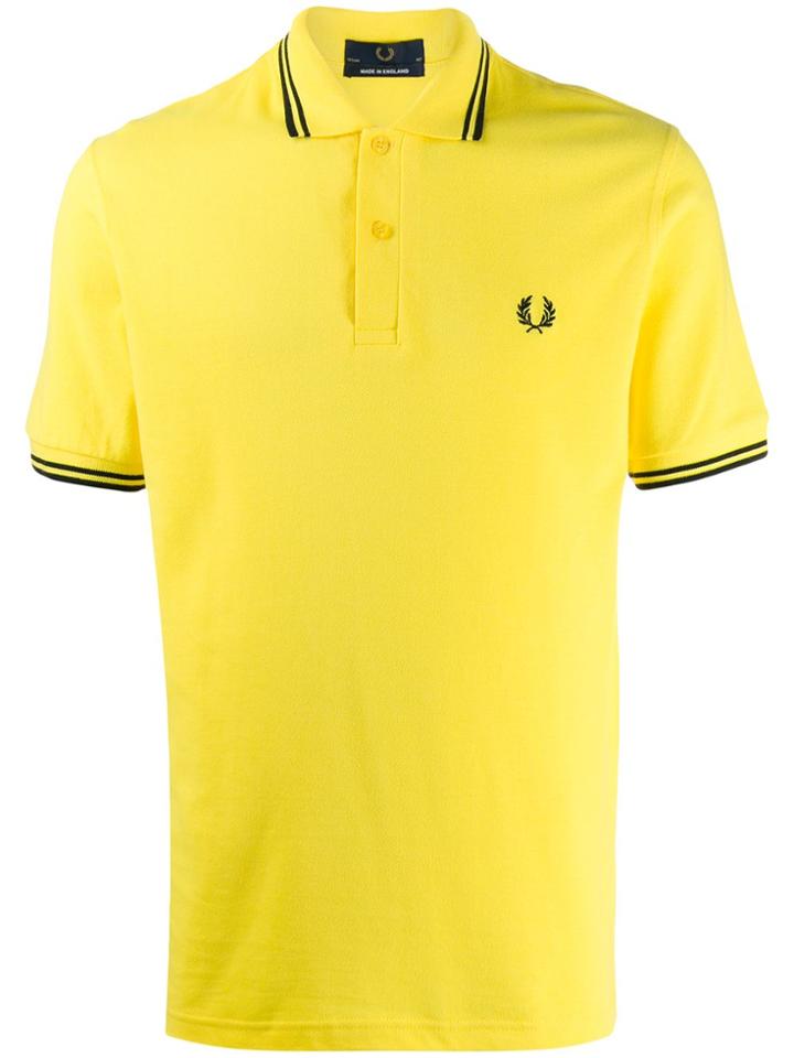 Fred Perry Logo Piqué Polo Shirt - Yellow