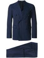 Tagliatore Pinstripe Two Piece Suit - Blue