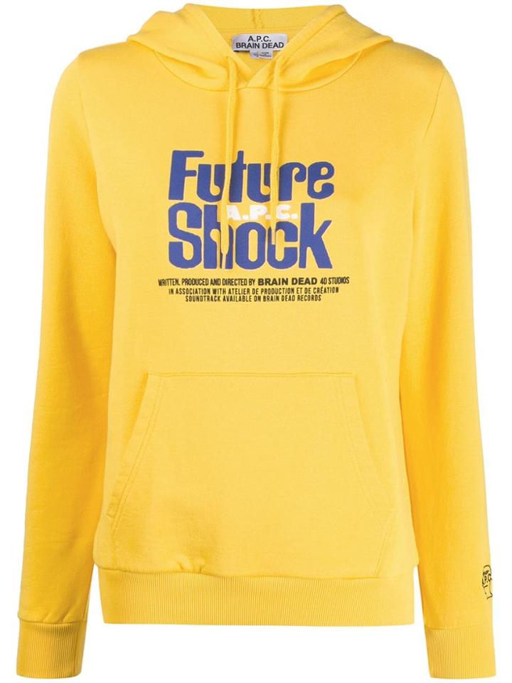 A.p.c. Future Shock Print Hoodie - Yellow
